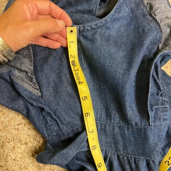 Vintage Gunne Sax ruffle prairie denim dress - Picture 16 of 16